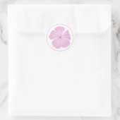Sticker Rond Fleur de Lavatera rose (Sac)
