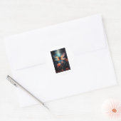 Sticker Rond Fleur de libellules - Verre tendu (Enveloppe)