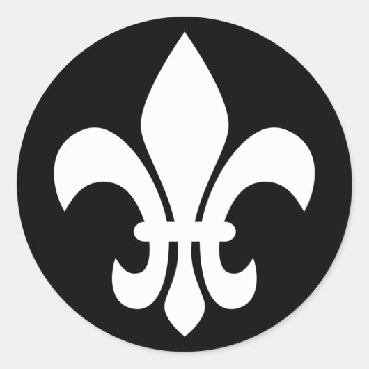 Sticker Rond Fleur de Lis (Devant)