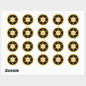 Sticker Rond fleur de lis (Feuille)