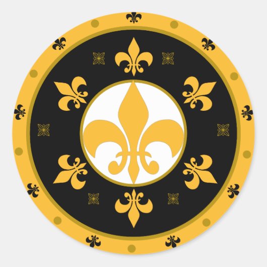 Sticker Rond fleur de lis (Devant)