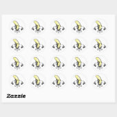 Sticker Rond fleur de lis (Feuille)