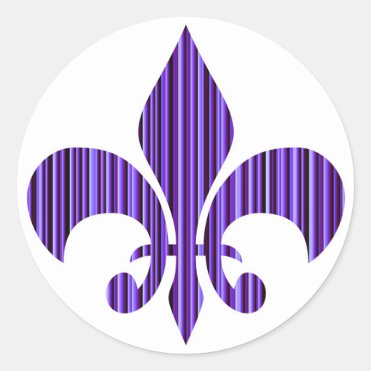 Sticker Rond Fleur-de-Lis (Devant)
