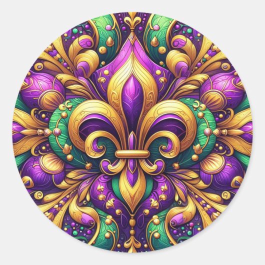Sticker Rond fleur de lis (Devant)