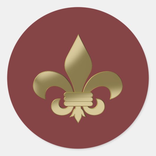 Sticker Rond Fleur de Lis (Devant)
