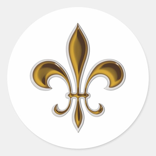 Sticker Rond Fleur De Lis (Devant)