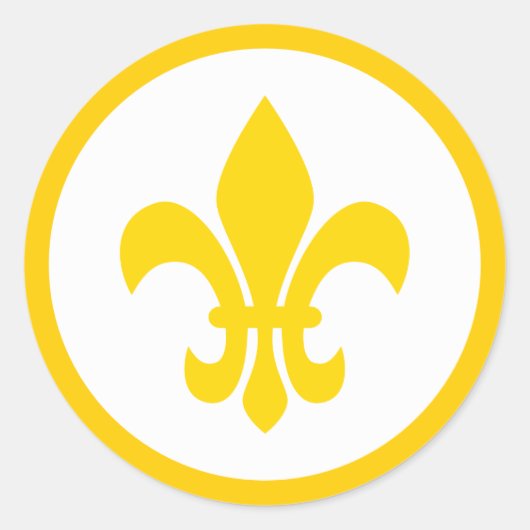 Sticker Rond Fleur de Lis (Devant)