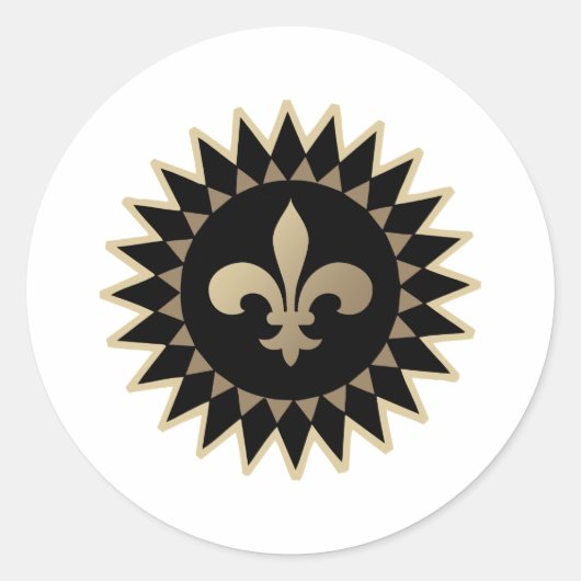 Sticker Rond Fleur De Lis (Devant)