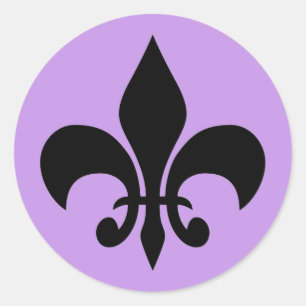 Sticker rond Fleur de lis