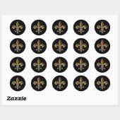 Sticker Rond Fleur De Lis (Feuille)