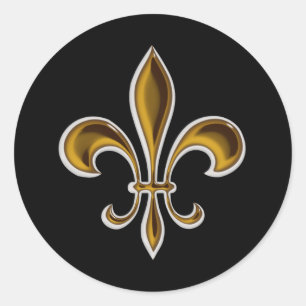 Sticker Rond Fleur De Lis