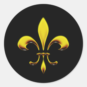 Sticker Rond Fleur De Lis