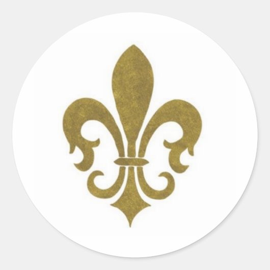 STICKER ROND FLEUR DE LIS (Devant)