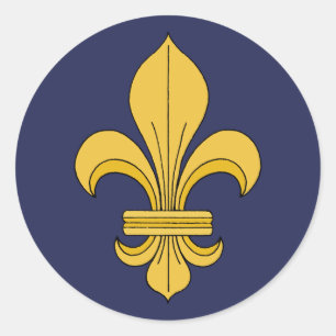 Sticker Rond Fleur de lis