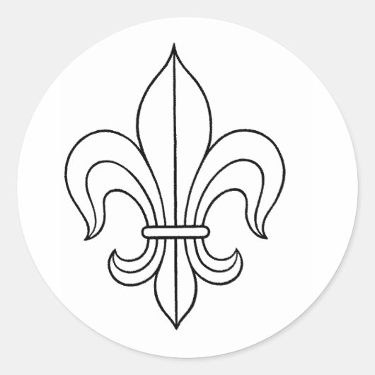 Sticker Rond Fleur de lis (Devant)