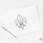 Sticker Rond Fleur de lis (Enveloppe)