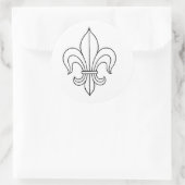 Sticker Rond Fleur de lis (Sac)