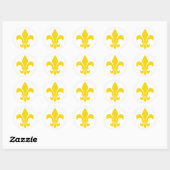 Sticker Rond Fleur de Lis (Feuille)