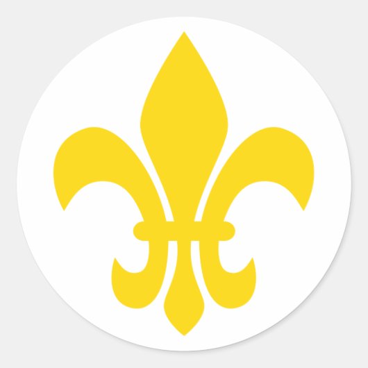 Sticker Rond Fleur de Lis (Devant)