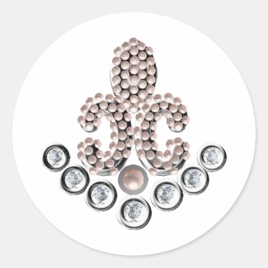 Sticker Rond Fleur De Lis (Devant)