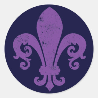 Sticker Rond Fleur de lis