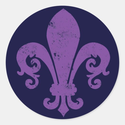 Sticker Rond Fleur de lis (Devant)
