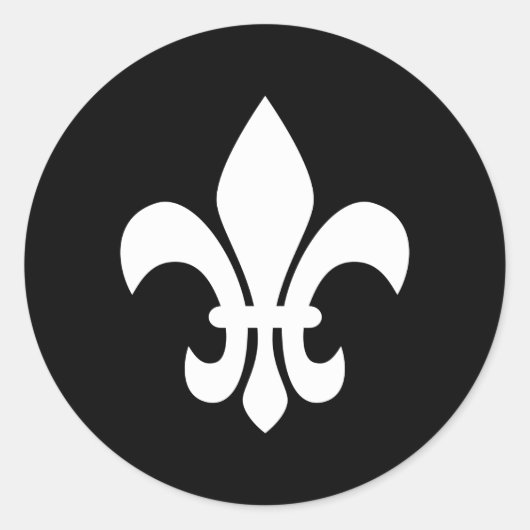 Sticker Rond Fleur de Lis (Devant)