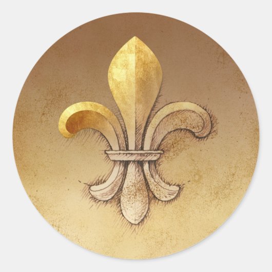 Sticker Rond Fleur de lis (Devant)