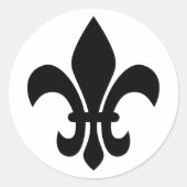 Sticker Rond Fleur de Lis (Devant)