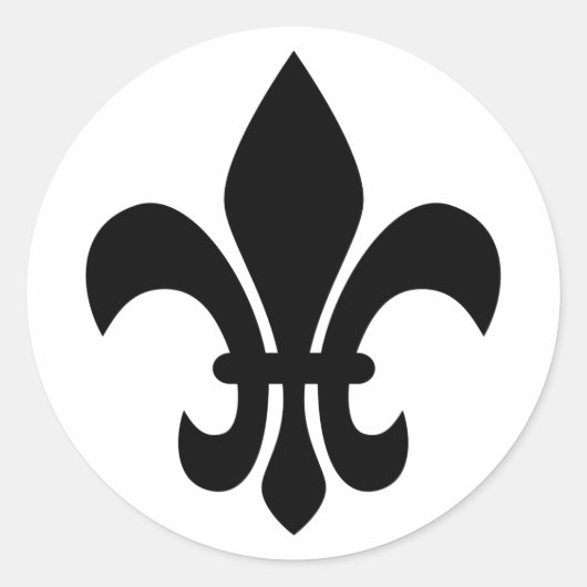 Sticker Rond Fleur de Lis (Devant)