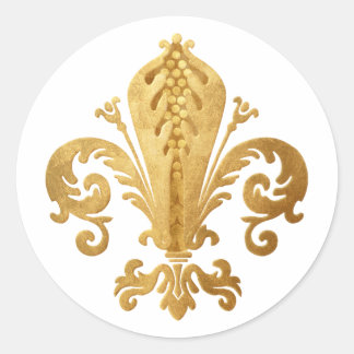 Sticker Rond Fleur de lis