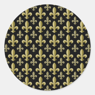 Sticker Rond Fleur de lis