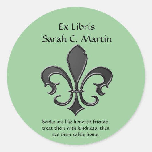 Sticker Rond Fleur de Lis 2 (Devant)
