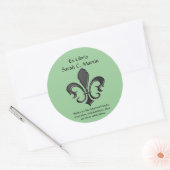 Sticker Rond Fleur de Lis 2 (Enveloppe)