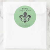 Sticker Rond Fleur de Lis 2 (Sac)