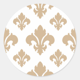 Sticker Rond Fleur De Lis 2 Sable