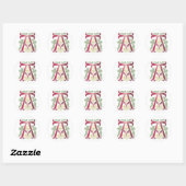 Sticker Rond Fleur de lis A Monogramme (Feuille)