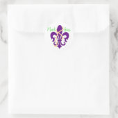 Sticker Rond Fleur De Lis avec perles (Sac)