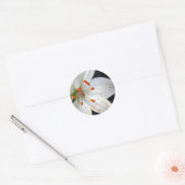 Sticker Rond fleur de lis blanc (Enveloppe)