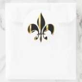 Sticker Rond Fleur de Lis, do-it-yourself arrière - plan+texte (Sac)