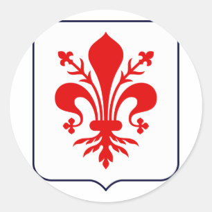 Sticker Rond Fleur de lis, Italie