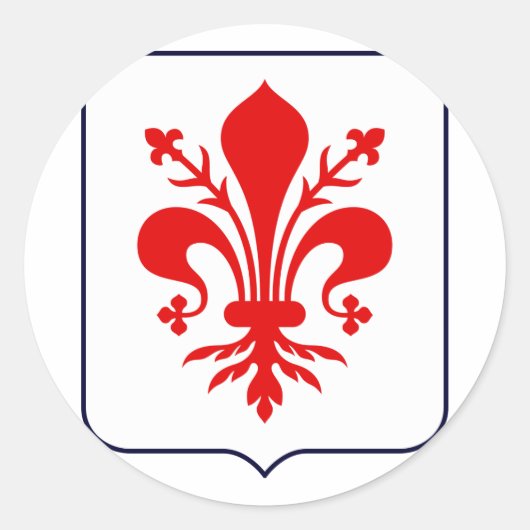 Sticker Rond Fleur de lis, Italie (Devant)