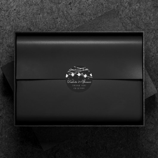 Sticker Rond Fleur de Lis Lumières Noires | Mardi Gras Merci