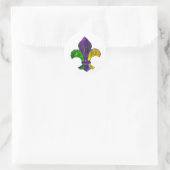 Sticker Rond Fleur De Lis Mardi Gra ajouter (Sac)