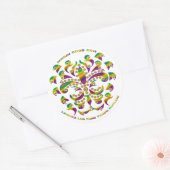 Sticker Rond Fleur de lis Mardi Gras 2011 V-1 (Enveloppe)