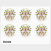 Sticker Rond Fleur de lis Mardi Gras 2011 V-1 (Feuille)
