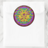 Sticker Rond Fleur de lis Mardi Gras 2011 V-1 (Sac)