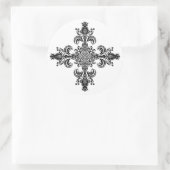 Sticker Rond Fleur de lis Méditation 4 coins (Sac)