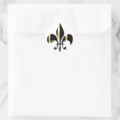Sticker Rond Fleur de Lis noir et or (Sac)