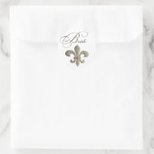 Sticker Rond Fleur de lis NOLA Bride Bling (Sac)